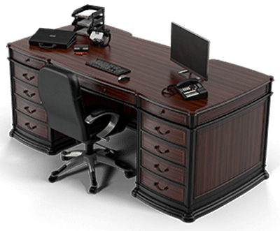 An executive's work desk as the post deals with contracts.