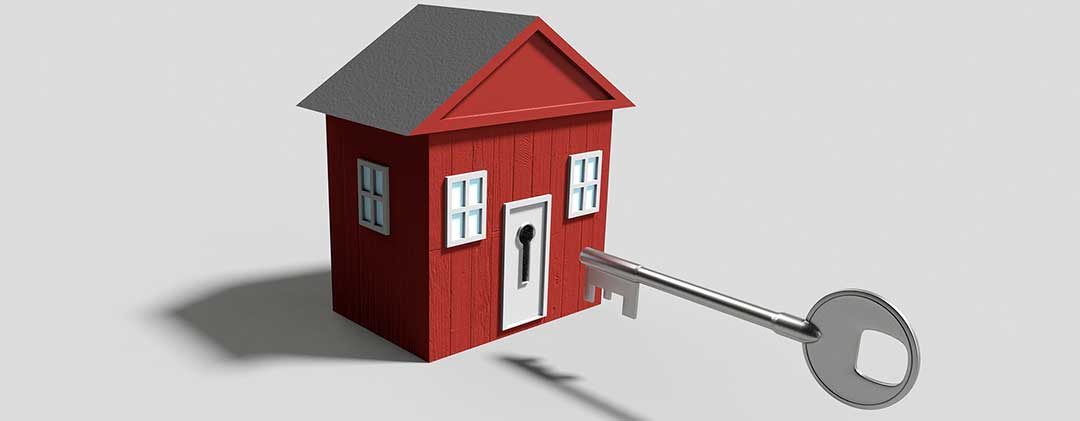 A locked house showing that improper mortgage contracts may lead to the loss of your property.