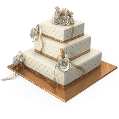 Wedding cake to symbolize marriage.