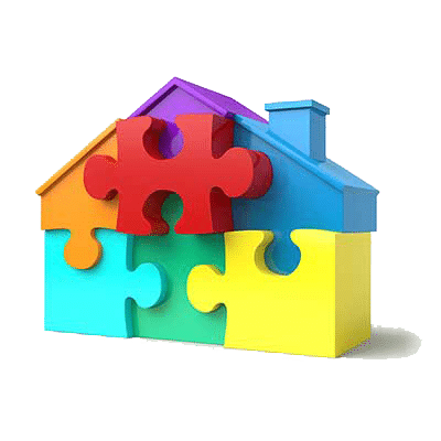 A puzzle in the shape of a house, showing how people have a hard time understanding what a mortgage is. Featured