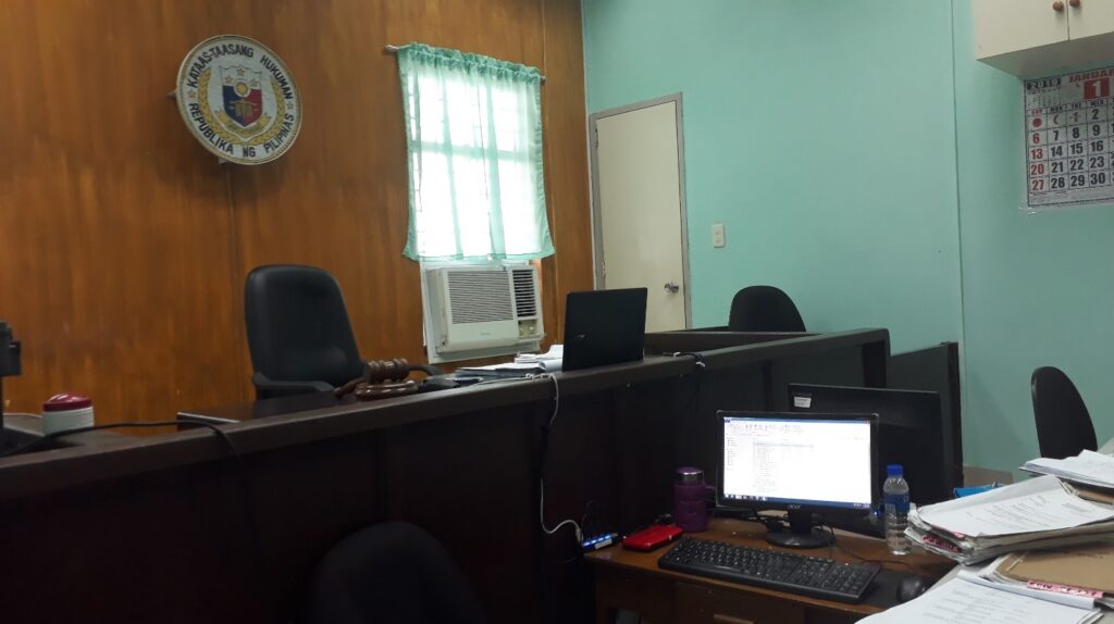 A view of a court chamber in the Philippines