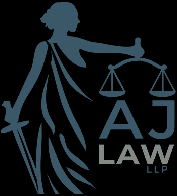A logo of AJ Law