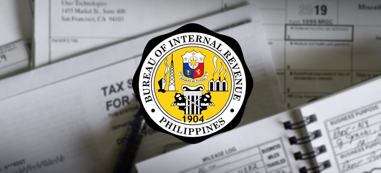 BIR logo in front of tax documents