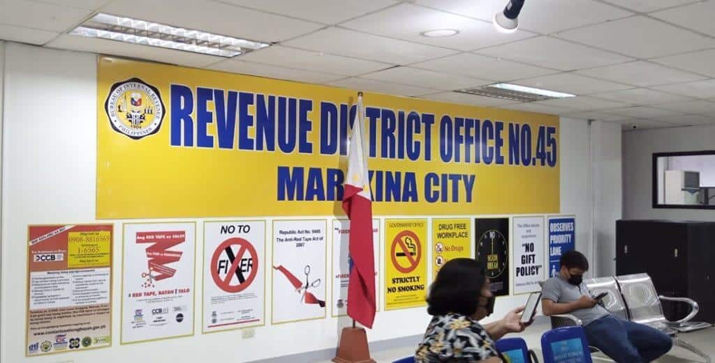 People inside the Marikina BIR RDO to file the requirements for Tax Free Exchanges in the Philippines.