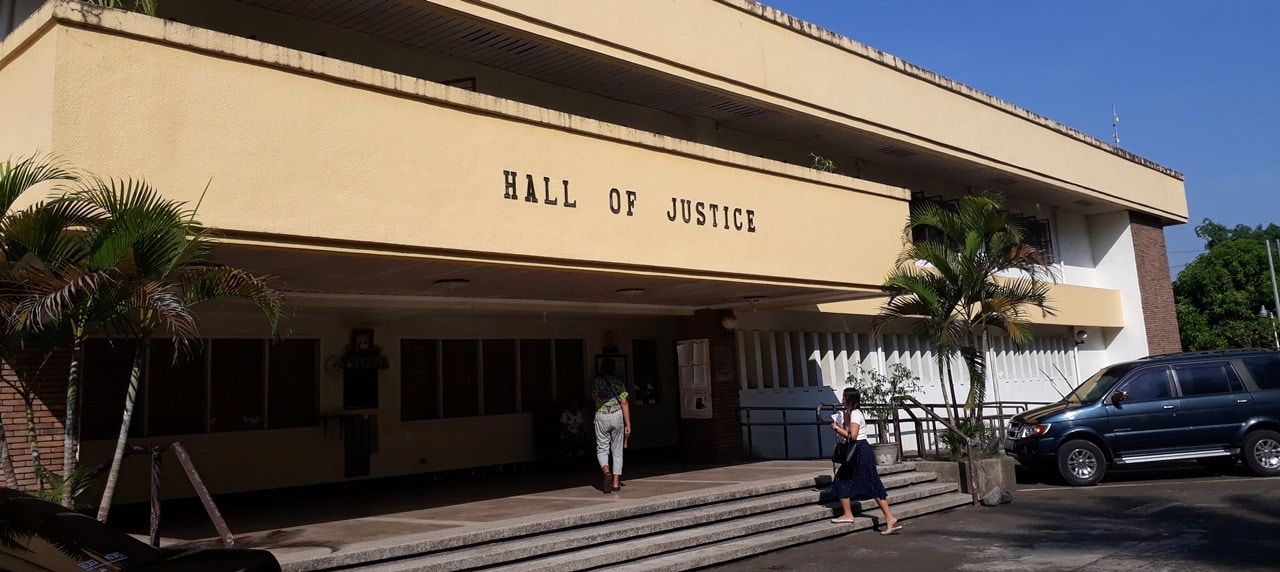 Outside view of a Hall of Justice building