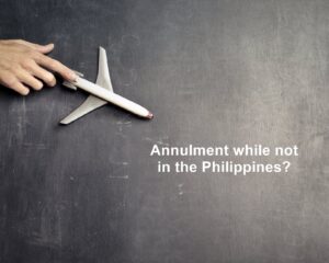 A miniature airplane and a question of annulment while overseas