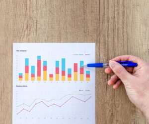 A hand pointing an increase in trademark statistics in the Philippines