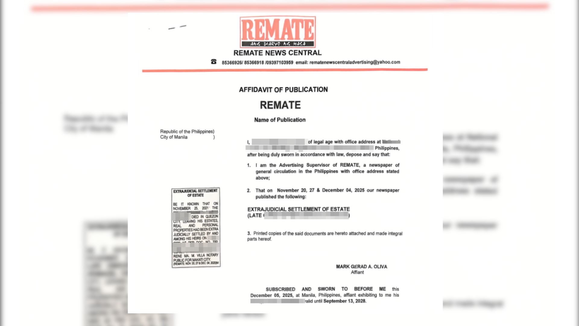 EJS news paper publication