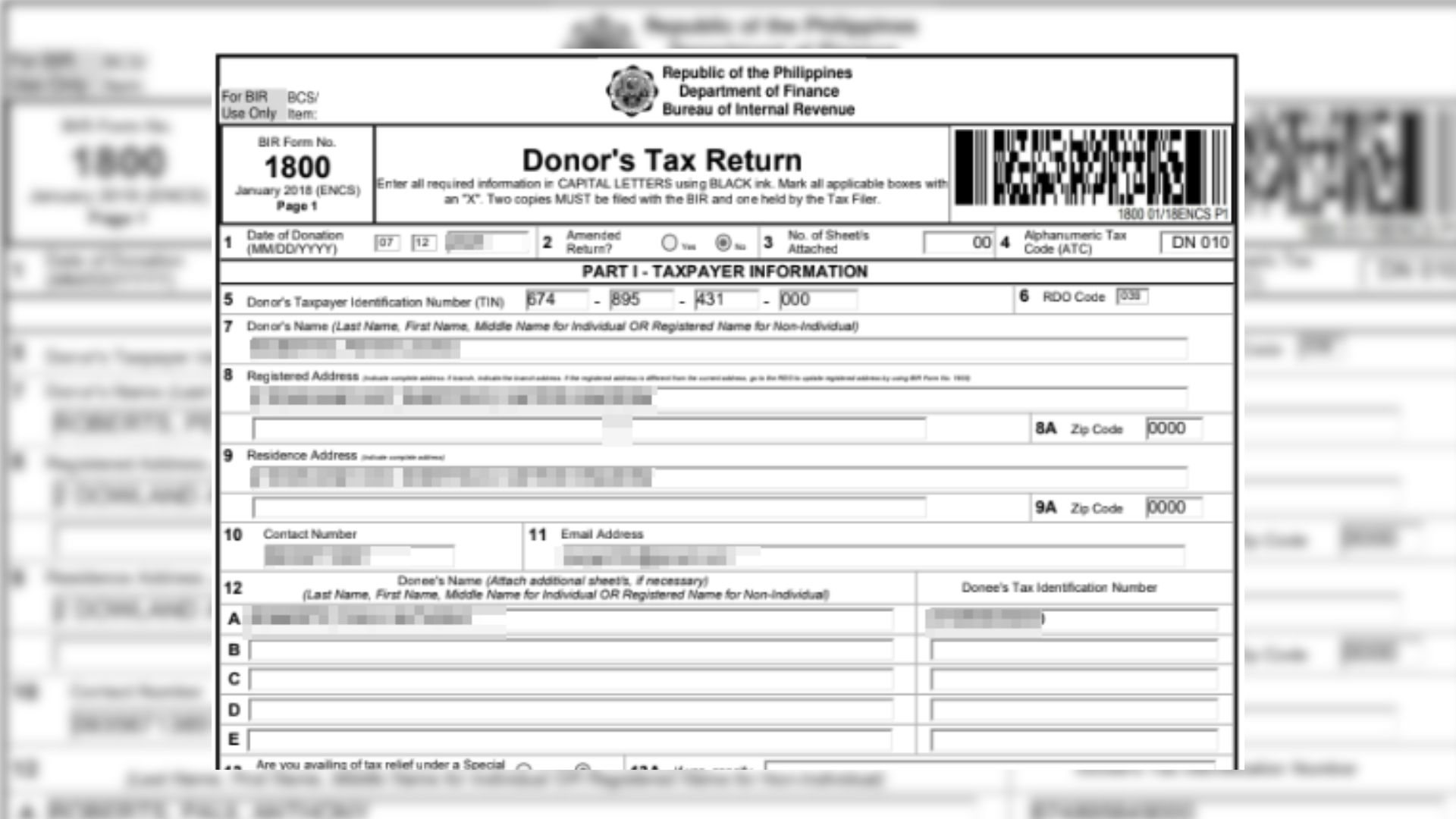 EJS taxable donation
